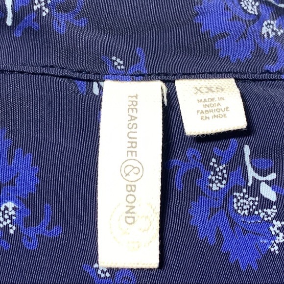 Treasure &Bond Tie Front Long Sleeve Shirt - Picture 10 of 13